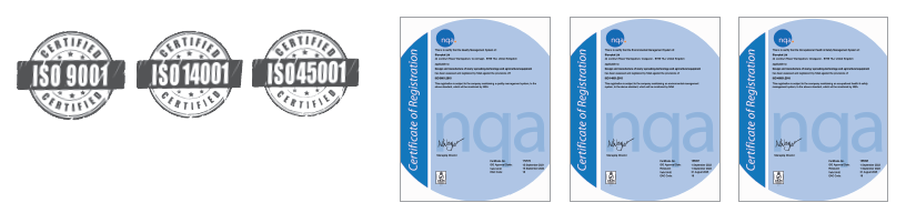 ISO 9001, ISO 14001, ISO 45001
